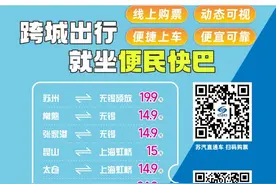 最低14.9元！苏州⇔上海、无锡更方便啦图片