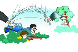 “走，打只兔子玩玩”，行？刑！图片