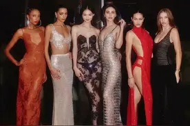 泰星Mai穿透视装与五位名模同框，赢麻了！泰国第一神颜真不是吹图片