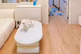 爆改44㎡“一字户型”，狭长“小黑屋”变奶油系两居室，赞！图片