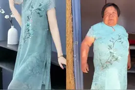 笑麻了！女儿给母亲买套旗袍，母亲穿身上笑喷人，网友：笑不活了图片