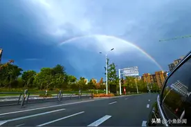 接双倍好运！扬州的双彩虹太会了！图片