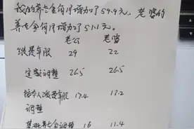 我和老婆都是下岗职工企业退休，这次调整养老金涨幅不高图片