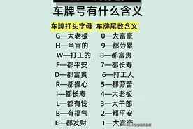 （安）终于有人把车牌号的含义整理好了，对照看看你的属于哪一种图片