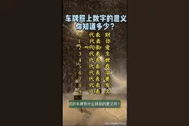 车牌照上数字的意义，你知道多少？来对照一下！涨知识了图片