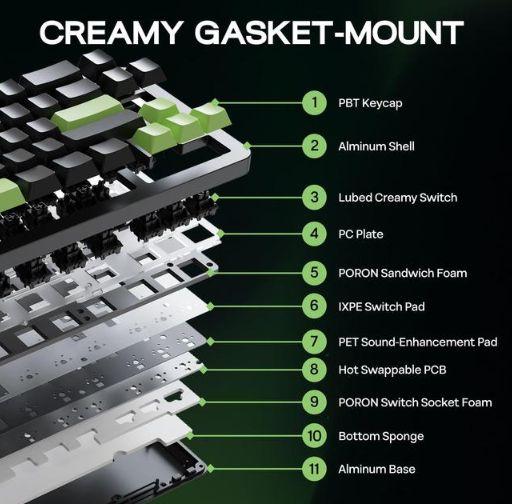 Galaxy68三模机械键盘，游戏办公全能王！