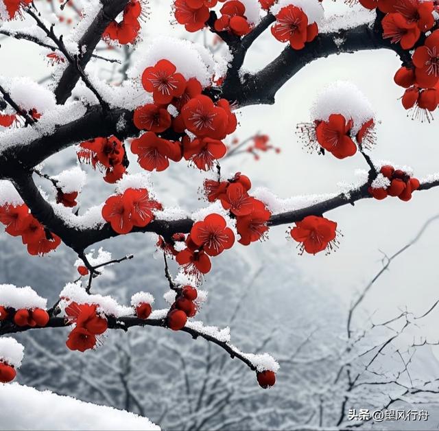 上联 :访雪闻梅词恨晚；诚邀下联？【应邀题对图文原创】