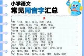 1 - 6年级常考同音字全在这儿图片