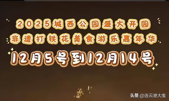 城西公园开园，毗邻主城区15分钟交通圈，山坡打铁花震撼力十足