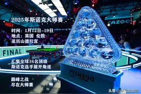2025年斯诺克大师赛签表出炉，参赛阵容、赛程安排及奖金全部公布图片