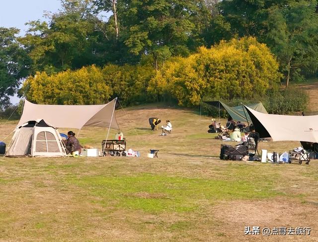 成都市区最大免费露营地，可以烧烤、烤肉，公共交通可到达！