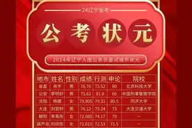 2024年辽宁省考各市状元统计：985名校仅三人，女性占据主导！图片