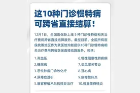 ​跨省直接结算门诊慢特病增至10种！图片