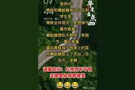 青蛙和癞蛤蟆的区别令人忍俊不禁，幽默段子，脑洞大开，值得细品图片