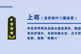 上将军衔相当于地方什么级别，待遇如何？图片