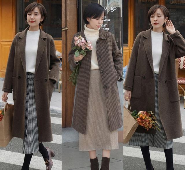 “毛衣+半裙”才是真温柔！秋天出门再搭对鞋子、外套，特高级