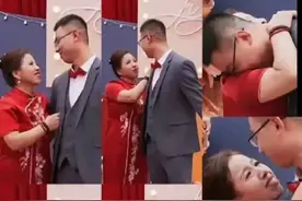 母子情深？婚礼上新郎母子当众亲密惹争议！网友：双向奔赴？图片