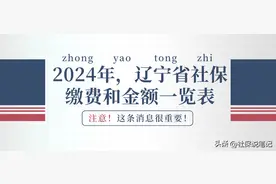 辽宁2024年企业职工和灵活就业人员：社保缴费标准一览！建议收藏图片