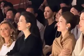 刘亦菲赵露思宝格丽同框看秀，两大美女一同抬头看秀侧颜好像啊图片