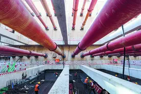 38米深基坑开挖完成 石家庄地铁5号线解放大街站建设再迎关键节点图片