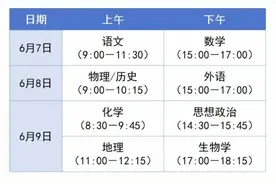 全国高考时间定了 四川安排今年起有大调整图片