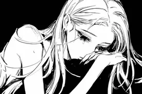 黑白动漫女生头像图片