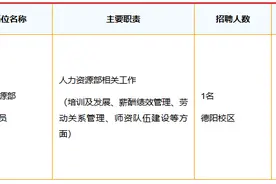 西南财经大学天府学院2025年人力资源部工作人员招聘公告图片