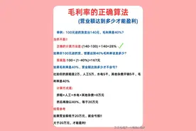 毛利率的正确计算方法你都算对了吗图片