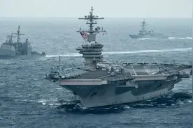 美军航母增援中东！结果在南海撞上中国“史上最大航母战斗群”！图片
