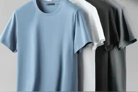 男士基本款短袖T恤裁剪图图片