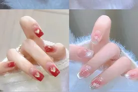 高级仙女约会美甲｜闪闪的图片