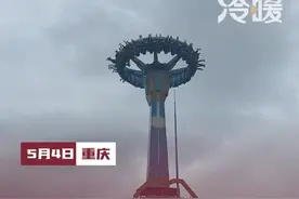 大摆锤悬停数十名游客倒挂2分钟 景区：不是故障 项目暂时停止图片