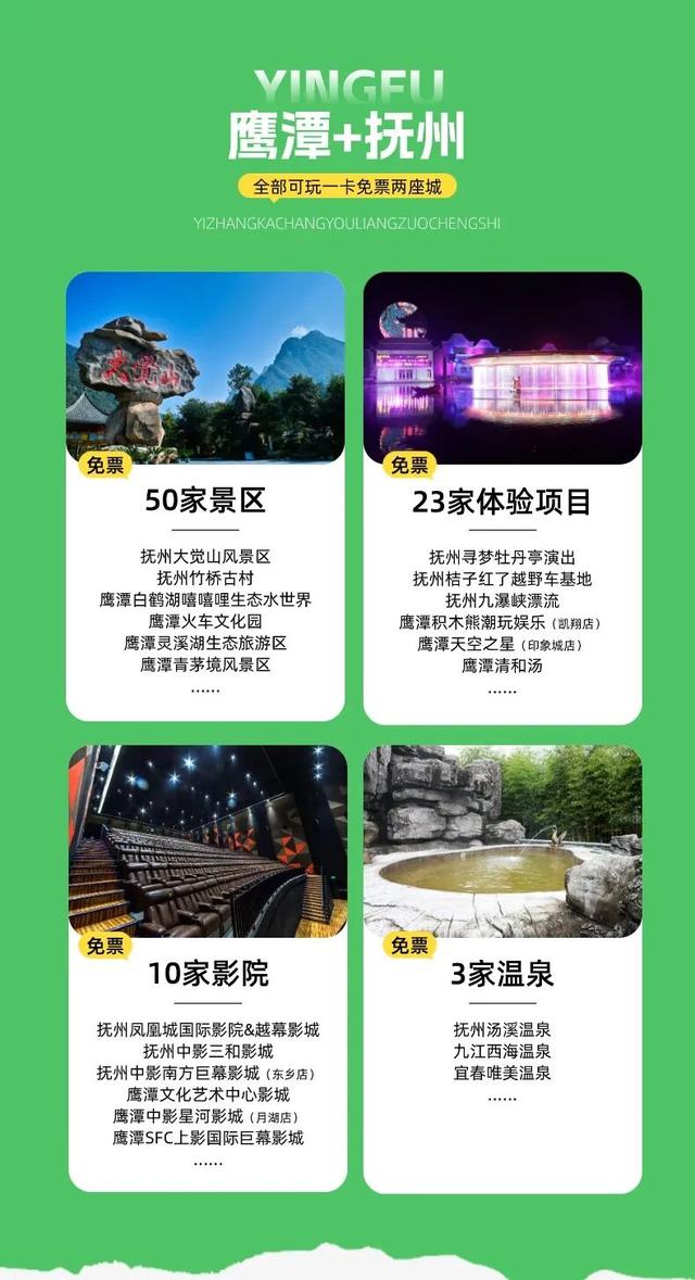 【惠游鹰抚】全新升级，一张卡畅游两座城，权益加码，即将发售！【全球学子嘉游赣 奇绝鹰潭逍遥游】