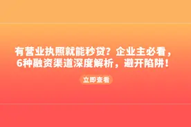 有营业执照就能秒贷？企业主必看，6种融资渠道深度解析！图片