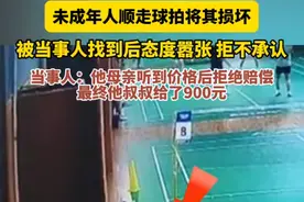 不应该去和解！未成年偷球拍故意损坏还恶语相向，母亲嫌贵拒赔！图片