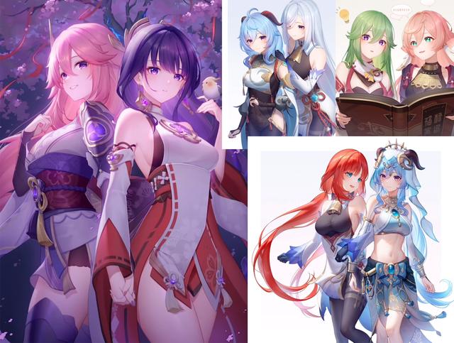原神14位女角色服装互换！绫华唯美，甘雨终于不涩！刻晴史诗加强