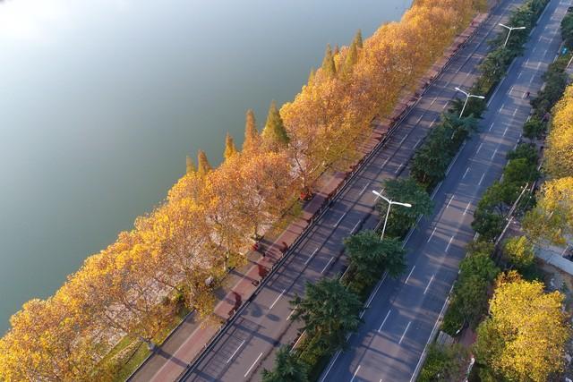 今日小雪初晴，襄阳变身美拉德色系的山水画框！