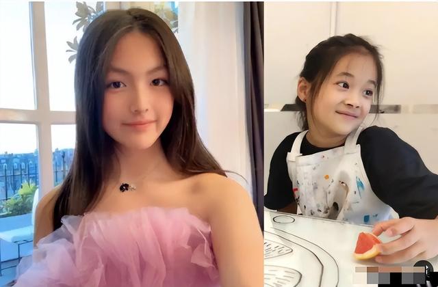 李湘女儿和梅婷女儿同框后，才发现，气质不是用钱就能砸出来的