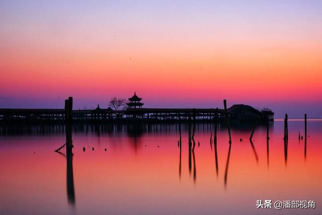 无锡太湖边上董坞里，看日落的好地方