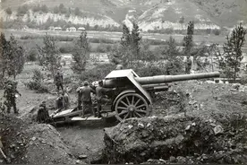 一战最好的反炮兵火炮，斯柯达M.15/16重型牵引野战炮图片