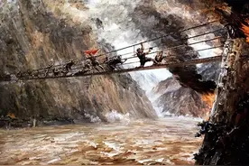 300年前的人怎样将40吨铁链横跨在大渡河上，并一年内建成泸定桥图片