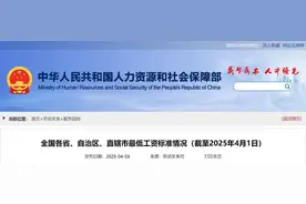 2025年全国各省、自治区、直辖市最低工资标准公布（截至4月1日）图片