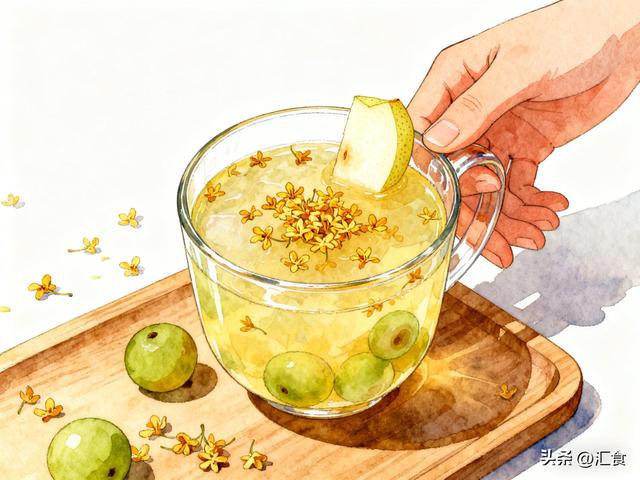 秋日喉咙干冒火？桂花油甘炖梨露来救你，30分钟炖出温润回甘