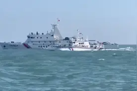 大陆海警船遭台驱离？央视公布现场画面：大陆台海执法取得新突破图片