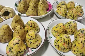 减脂控糖菜窝头和藜麦小米面窝头，操作简单，吃出全家健康图片