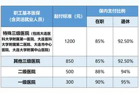 2024年大连医保报销比例及门槛费图片