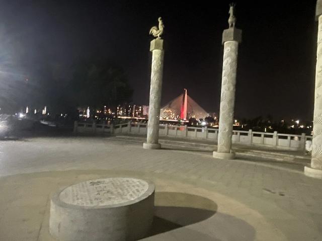 夜骑六合东南滁河河堤玉带到六合铁路桥段