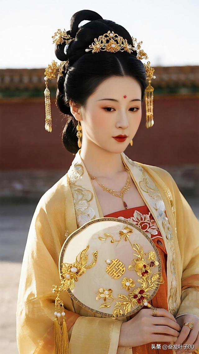 红妆美人伞下立，古风韵味入画来。#气质红妆女子#