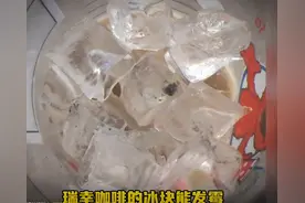 炸裂！喝咖啡喝出霉变的冰块？冰块里的黑点到底是什么？图片