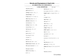 新人教版初中英语七至九年级单词表汇总（44页打印版）图片